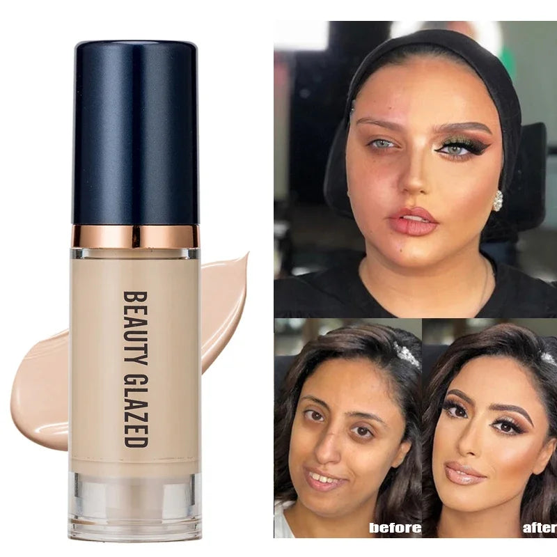 6-Shade Waterproof Liquid Foundation – Oil Control & Coverage Liquid Foundation QXL