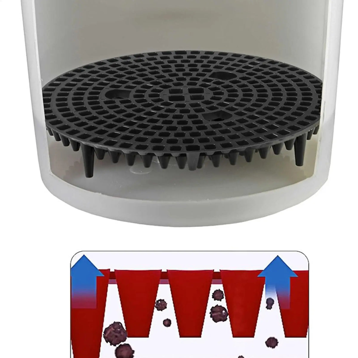 Car Wash Bucket Dirt Trap & Grit Guard Insert | ABS Car Wash Accessory QXL
