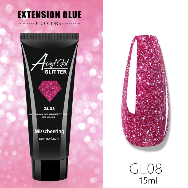 Poly Nail Extension Builder Gel UV LED – 15ml/30ml Nail Extension Gel QXL GL08