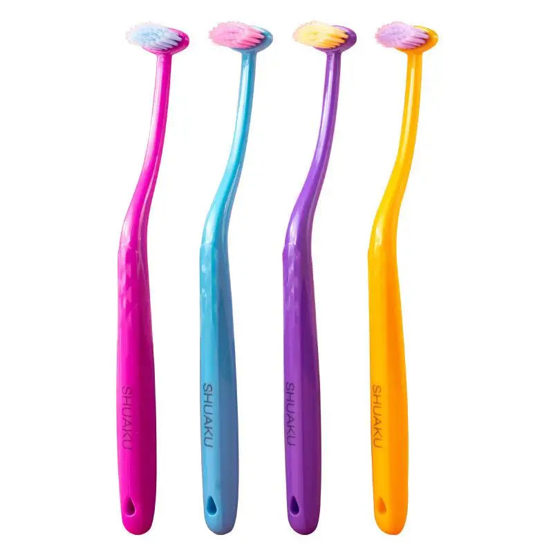 Single-Tuft Toothbrush with Suction Cup | Soft Bristles 1-3 Pack Manual Toothbrush QXL random 2pcs