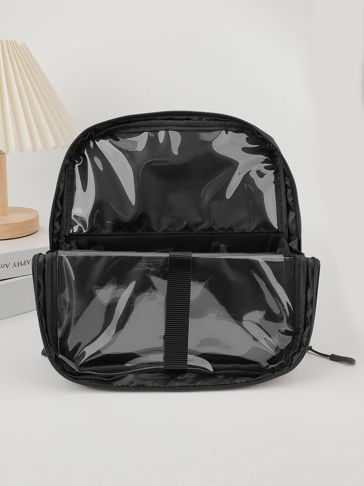 RANCAI Large Makeup Brush Bag | Magnetic Closure & Mirror Makeup Brush Bag QXL