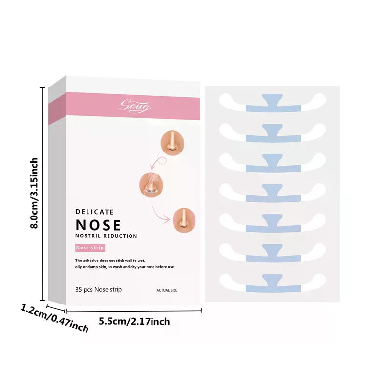 Invisible Nose Shaping Strips – Slim Nose Stickers 35 pcs Nose Shaping Stickers QXL