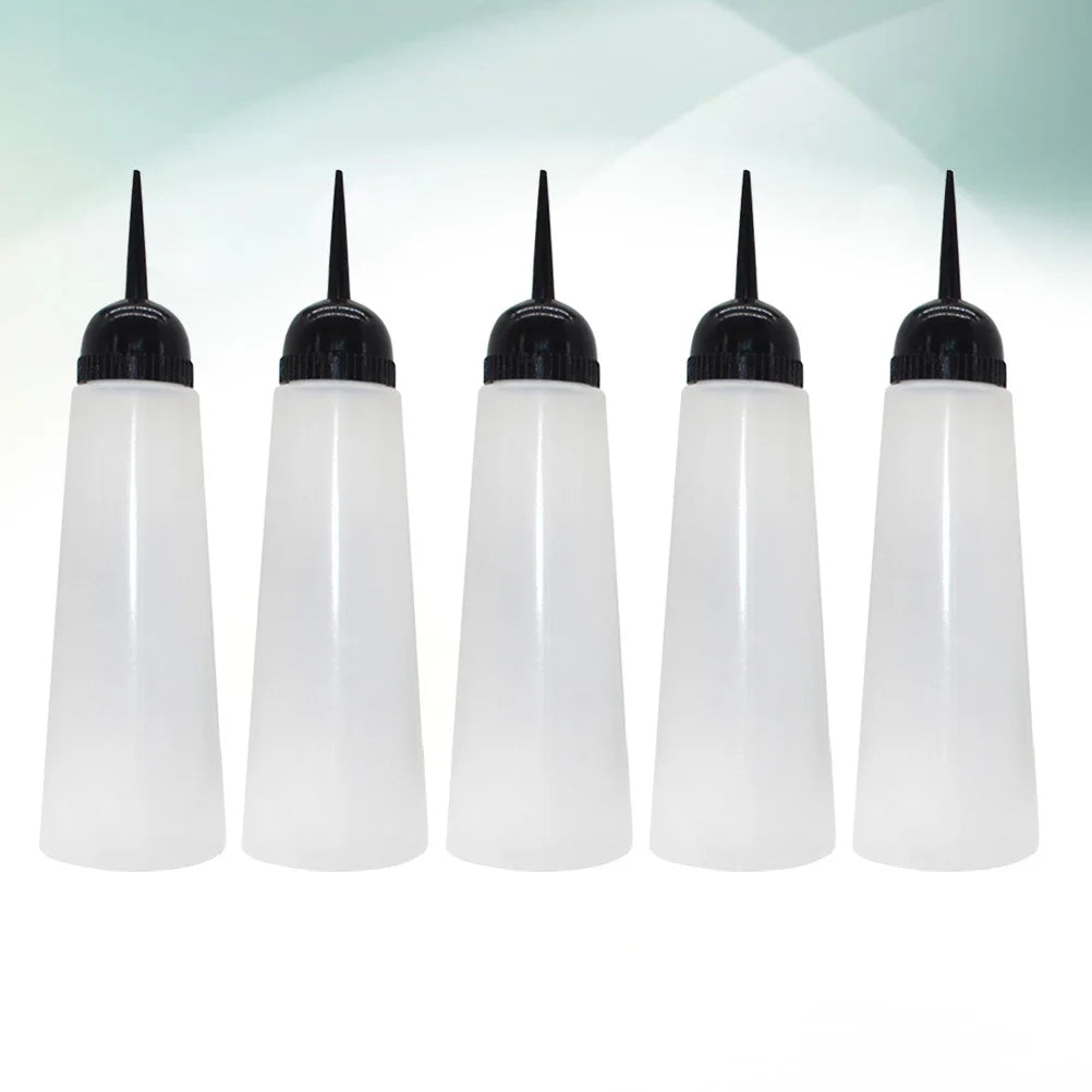 5-Pack 260ml Hair Dye Applicator Squeeze Bottles | Oblique Tip Hair Dye Applicator Bottles QXL