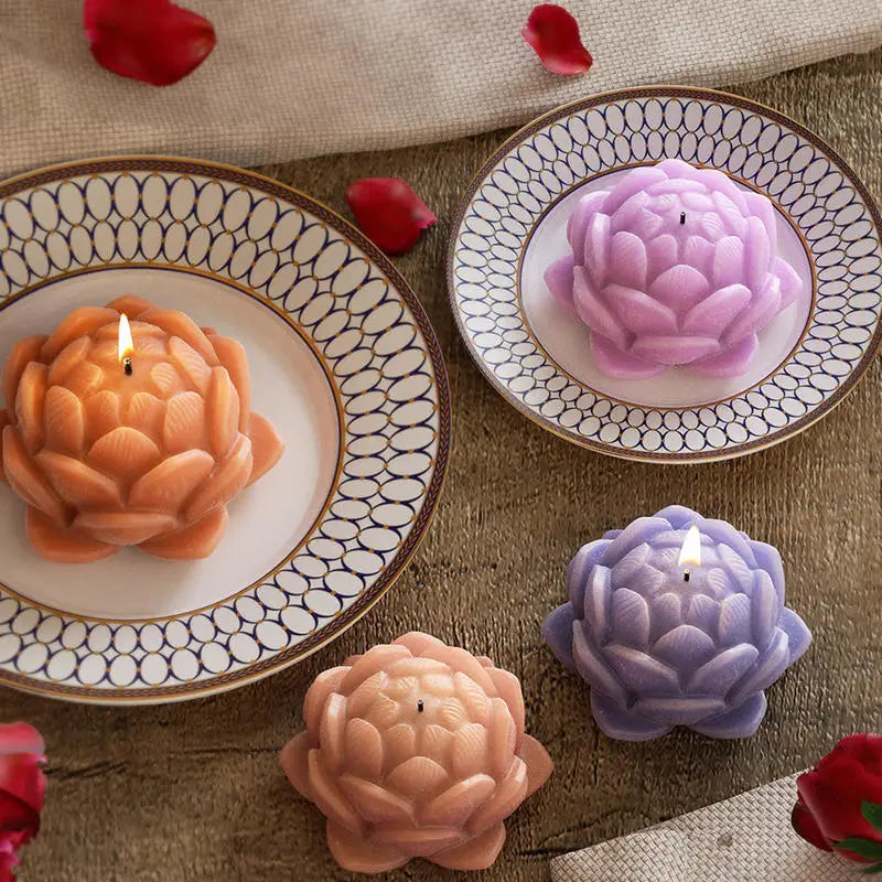Lotus Flower Silicone Mold for Candles, Soap & Resin Craft Silicone Craft Mold QXL