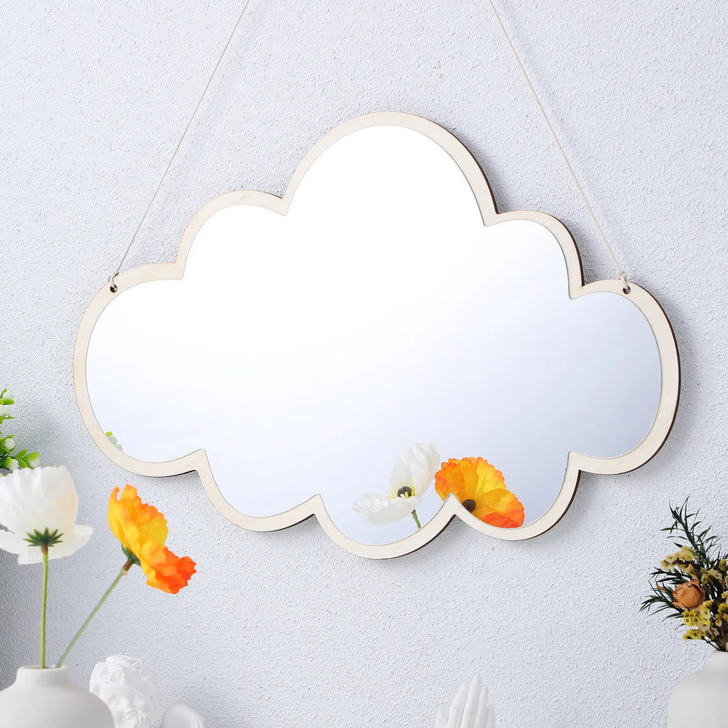 Cloud Shape Acrylic Kids Wall Mirror | Punch-Free & Shatterproof Decorative Wall Mirror QXL