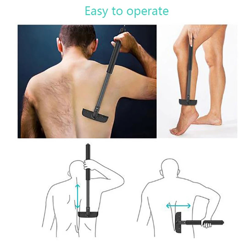 Adjustable Extendable Back Hair Shaver & Razor for Men Back Hair Shaver QXL
