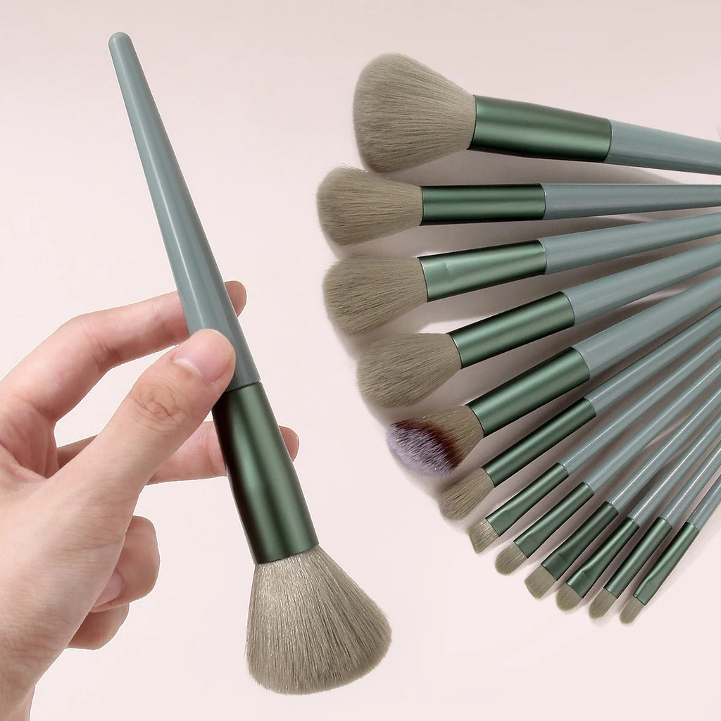 KOSSHOW 16-Pc Makeup Brush Set with Sponges | Pro Kit Makeup Brush Set QXL