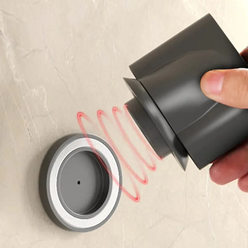 Magnetic Hair Dryer Wall Mount Hanger | Black Aluminum Stand Hair Dryer Wall Mount QXL