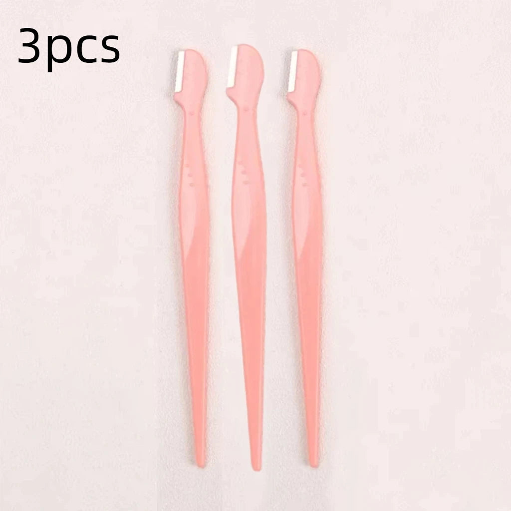 Precision Round Head Eyebrow Trimmers | Stainless Steel 2/3/5-Pack Eyebrow Trimmer QXL 3pcs Orange