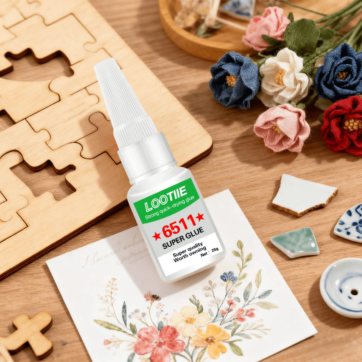 4-Pack Heavy Duty Super Glue 20g | Fast Bond Metal Glass Wood Super Glue Adhesive QXL