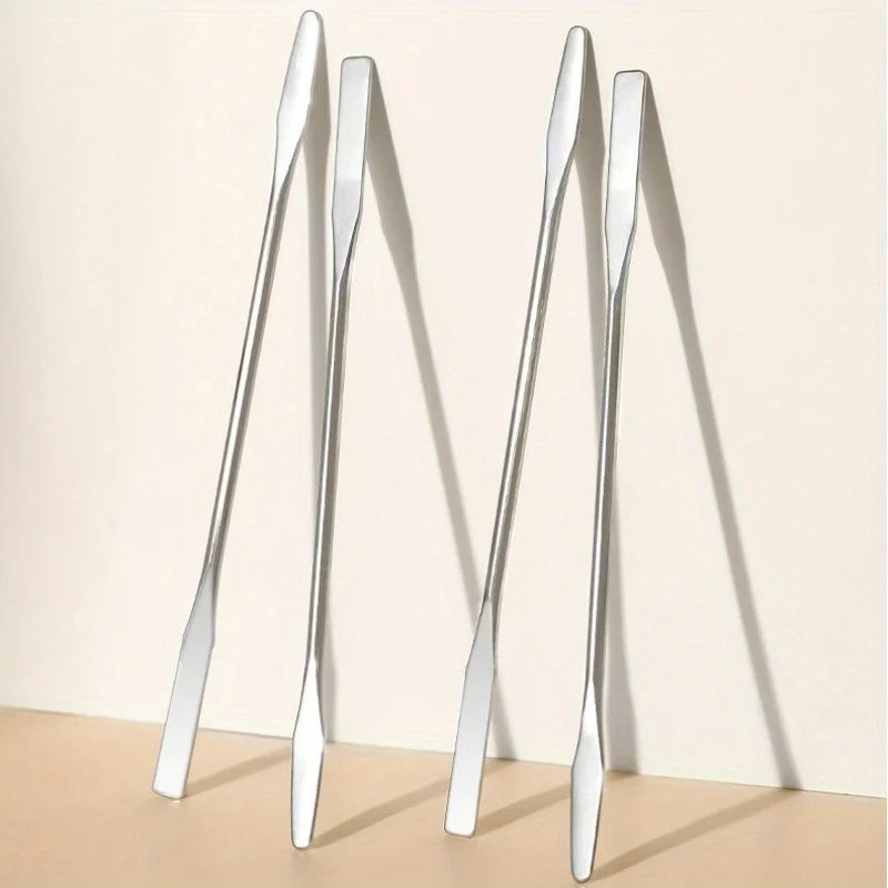 3-Pack Dual-Ended Stainless Steel Mixing Spatulas – Nail & Makeup Mixing Spatula Set QXL