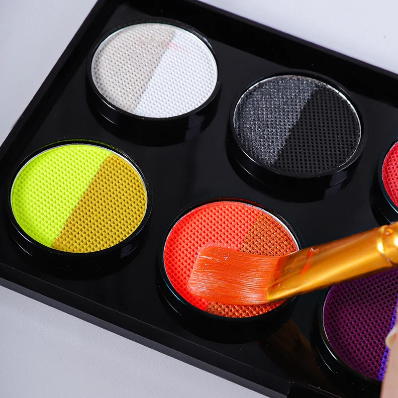 VERONNI UV Glow Face & Body Paint | Fluorescent Two-Colour UV Face & Body Paint QXL