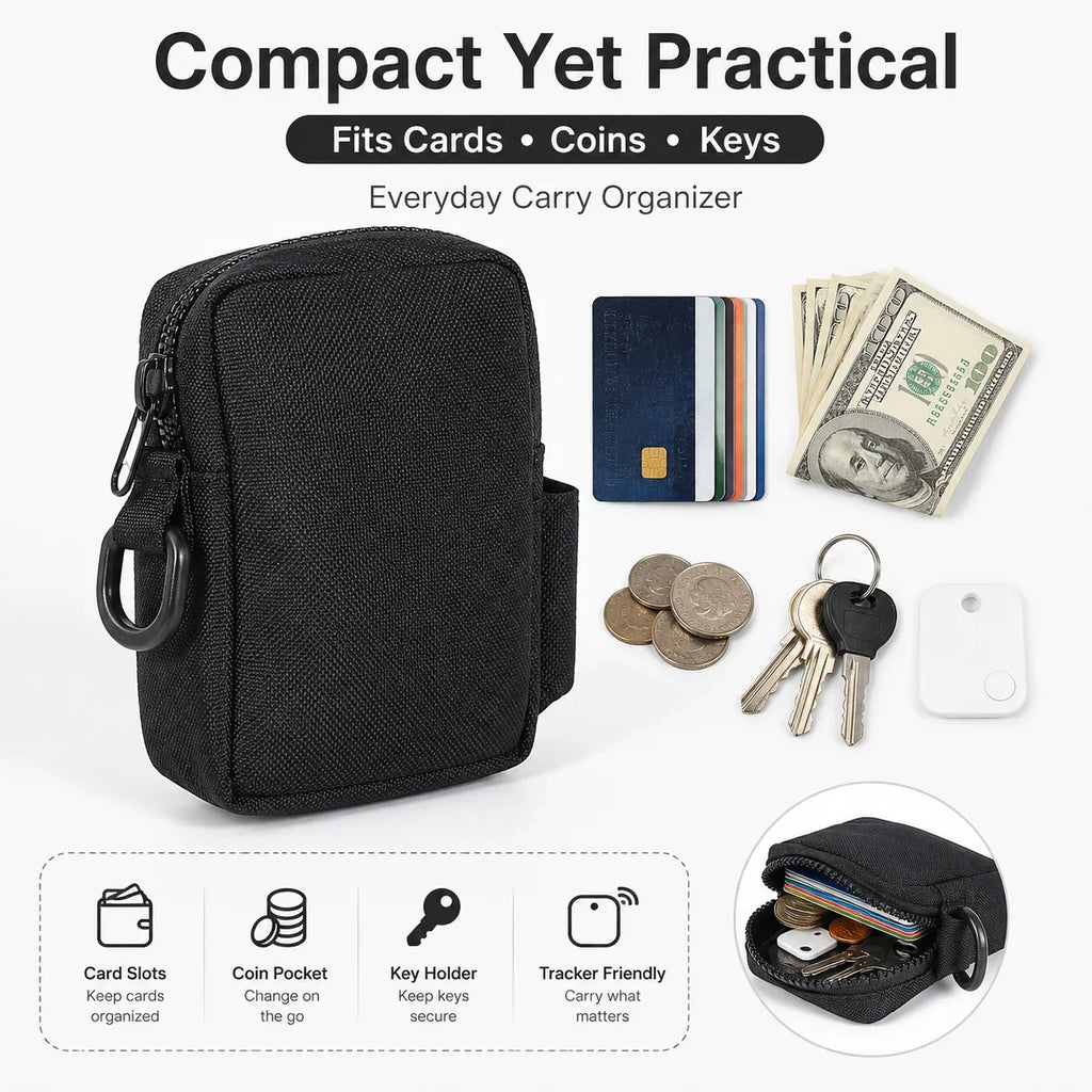 Tactical Mini Waist Pouch – EDC Belt Bag for Hiking Tactical Belt Bag QXL
