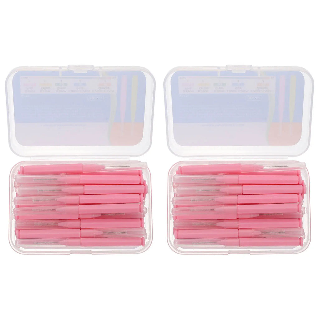 60-Pack Interdental Brushes | Tight Gap Tooth Cleaning Tool Interdental Brush Set QXL