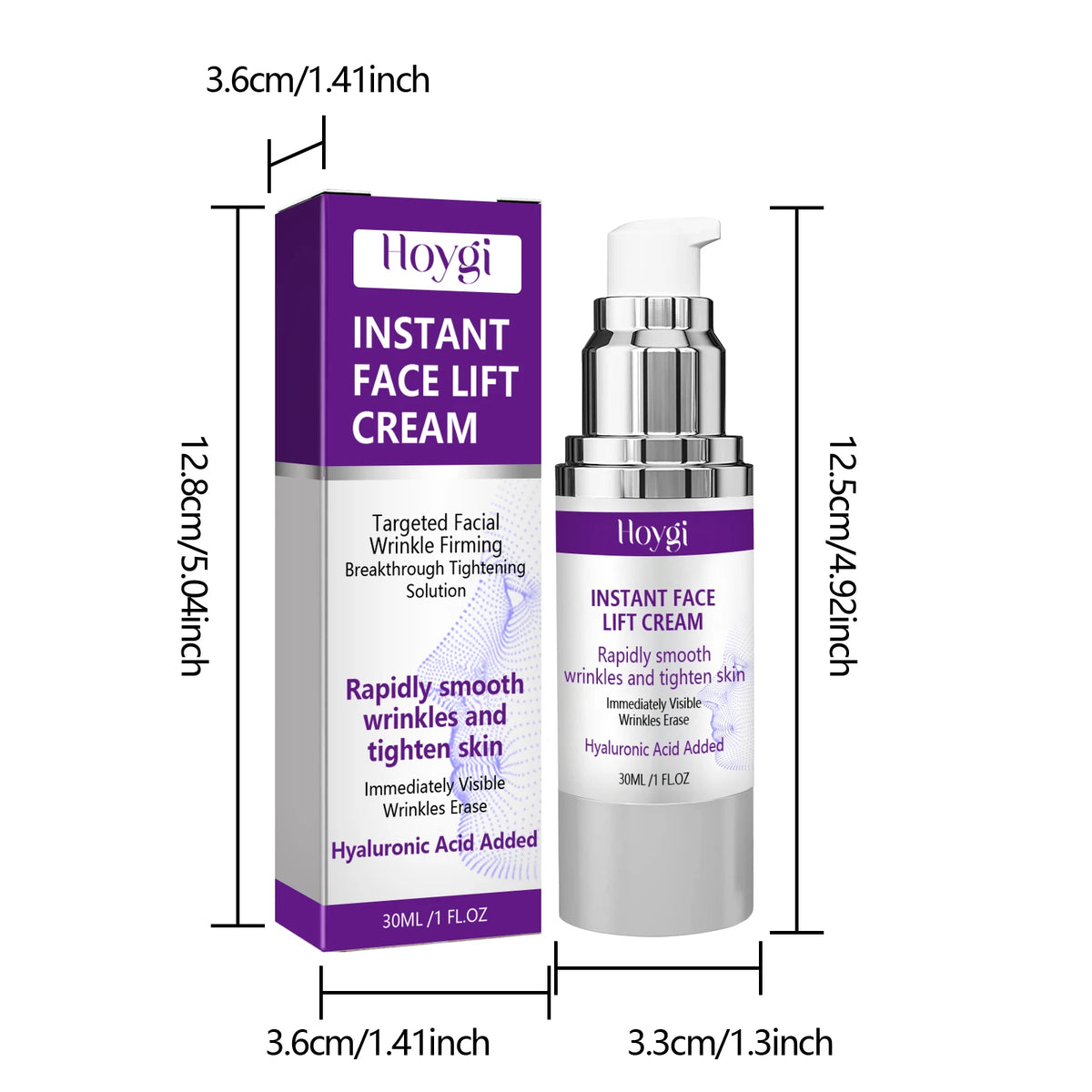 HOEGOA Hyaluronic Acid Face Lift Cream – Firm & Brighten 30ml Face Lift Cream QXL 1PCS