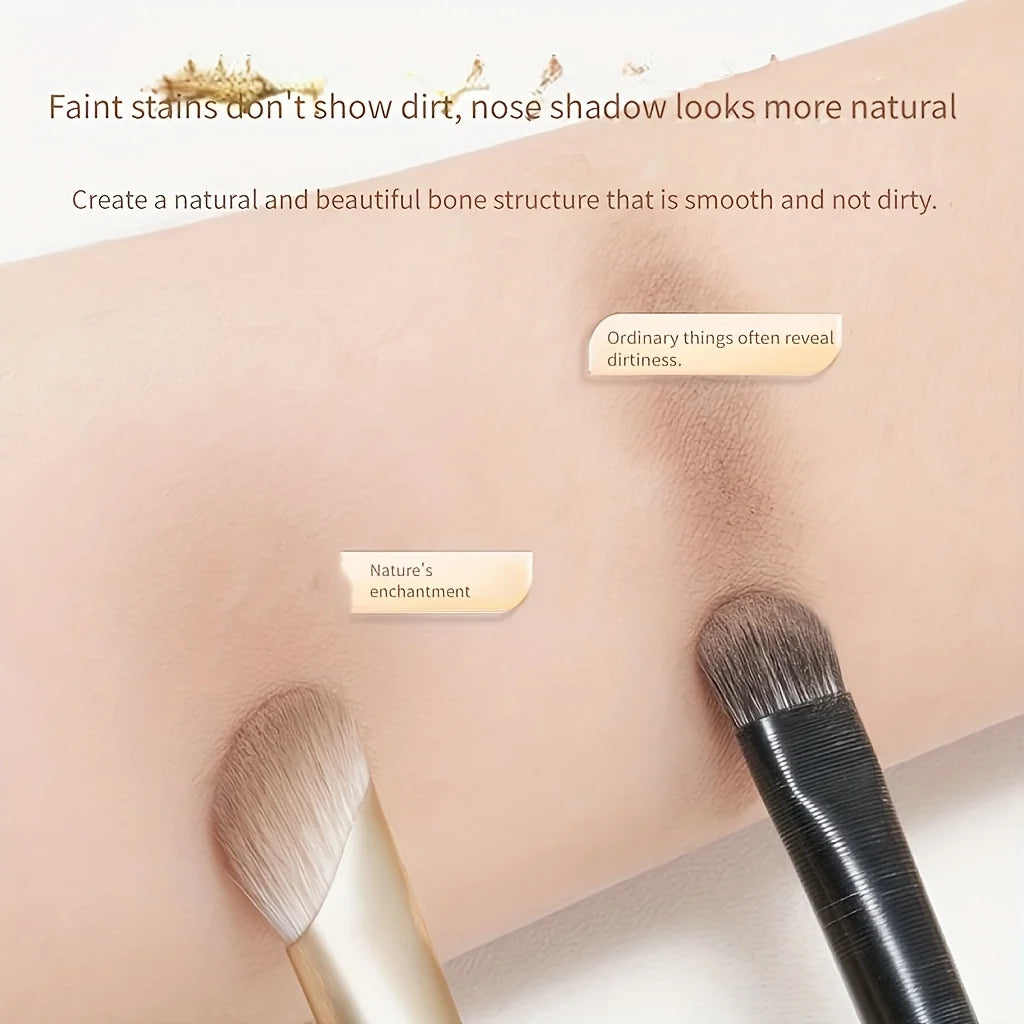 3-Piece Golden Nose Contour Brush Set | Soft Slanted Head Nose Contour Brush Set QXL