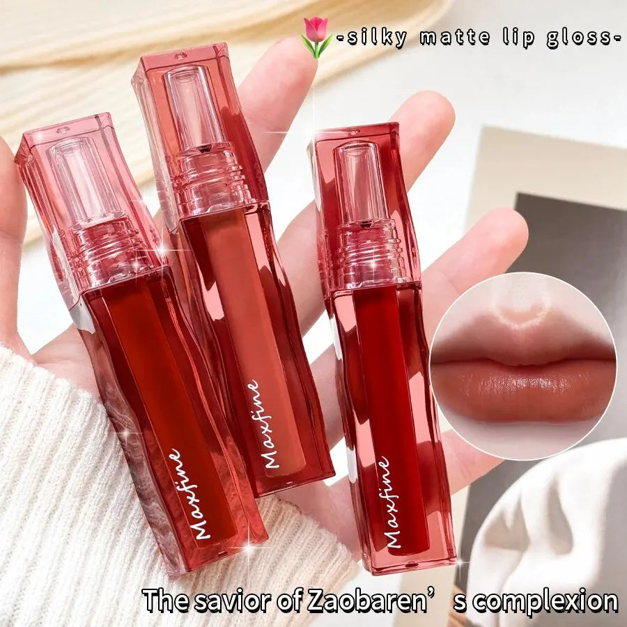 MAXFINE Moisturizing Lip Glaze – Pigmented & Waterproof Liquid Lip Glaze QXL