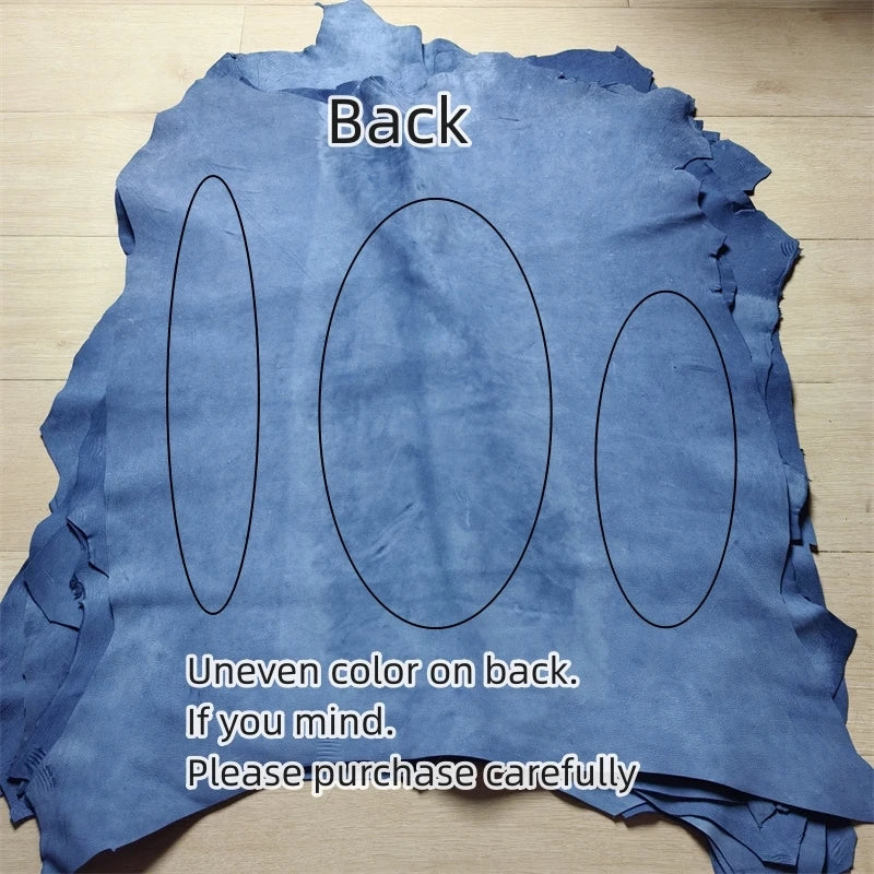 Haze Blue Sheepskin Leather Fabric 0.6/0.8mm | DIY Craft Leather Craft Fabric QXL