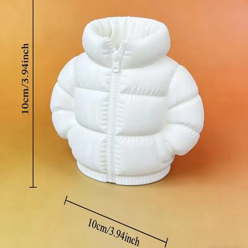 3D-Printed Down Jacket Pen Holder & Coaster Set Desktop Pen Holder QXL