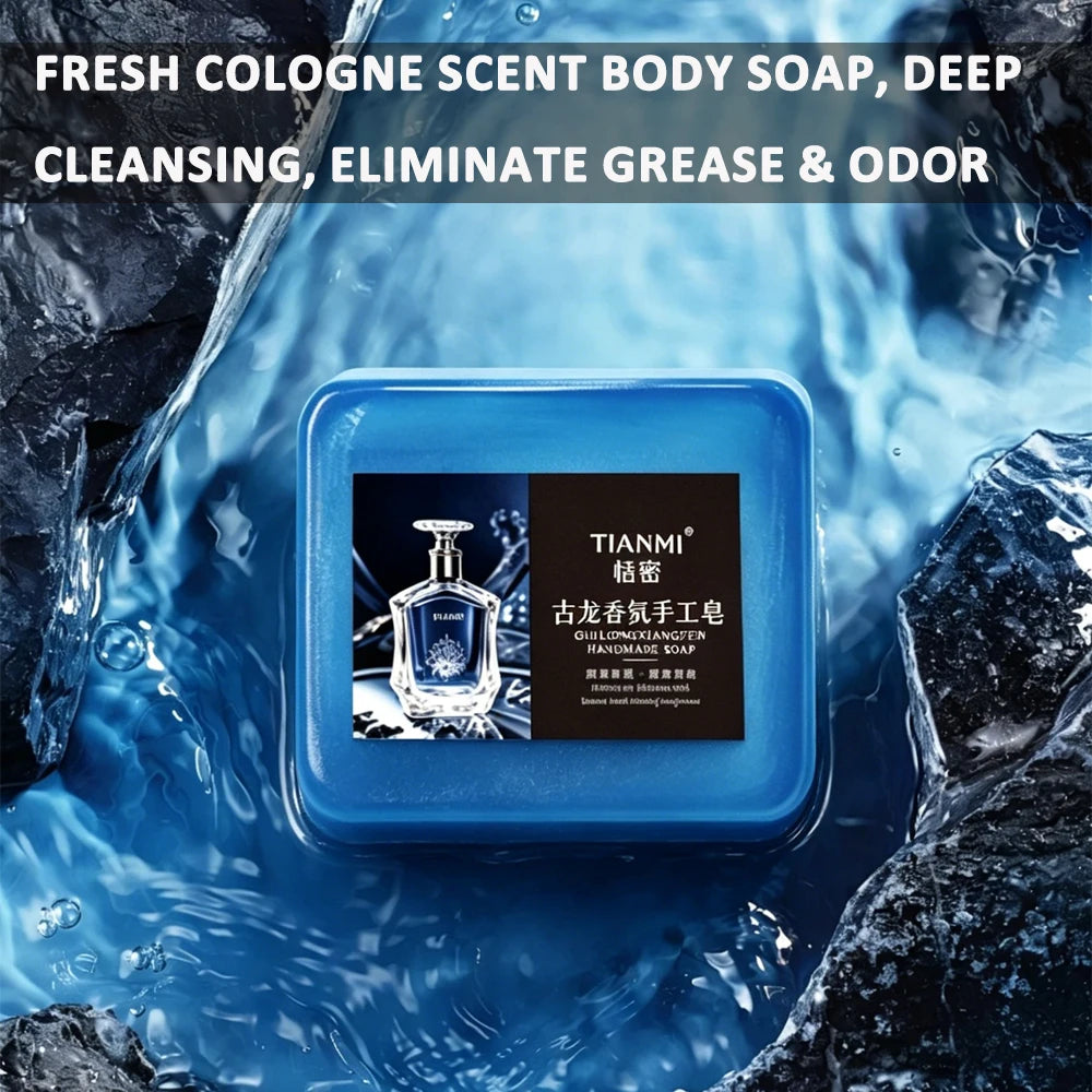 2-Pack Men's Cologne 3-in-1 Bar Soap – Hair, Face & Body Men's Bar Soap QXL