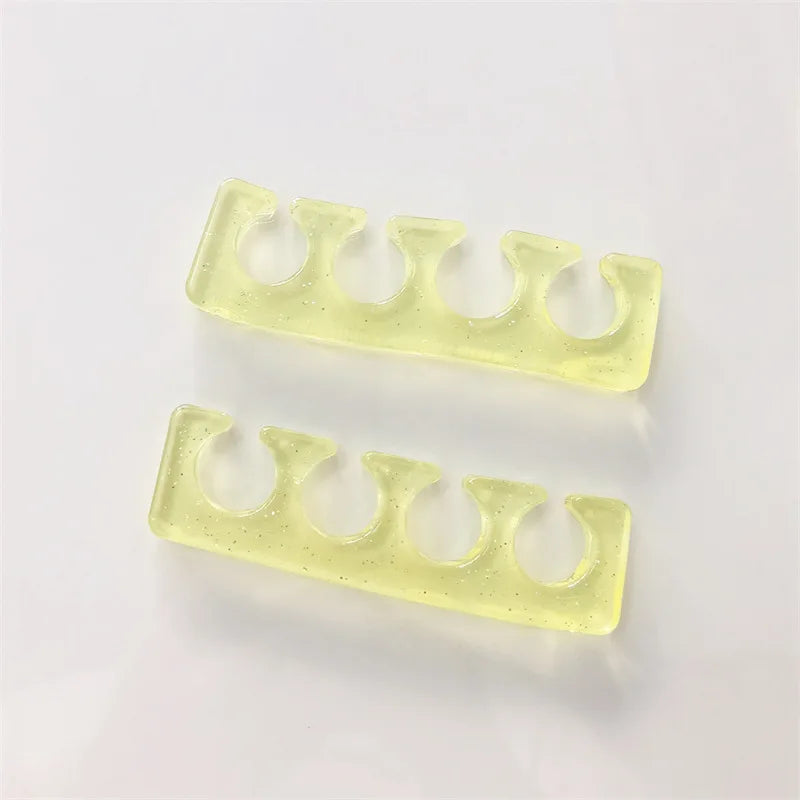 Soft Silicone Toe Separators for Pedicure – 2 Pack, 6 Colors Toe Separator QXL Yellow 2Pcs