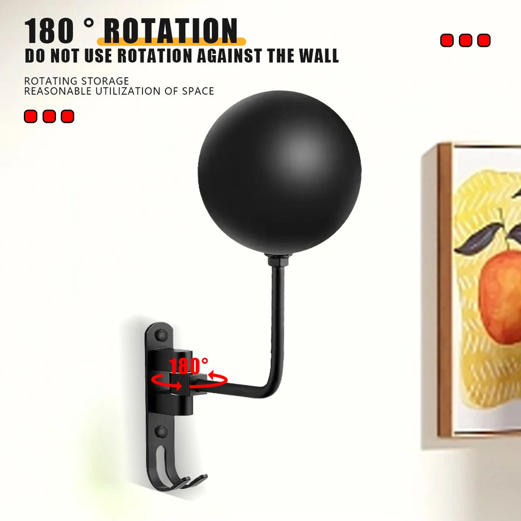 180° Rotating Wall-Mount Helmet Rack | Bike & Motorcycle Hook Wall Helmet Rack QXL
