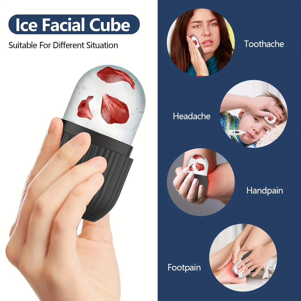 Silicone Ice Roller Massager for Face & Eyes | Cooling Skincare Face Ice Roller QXL