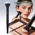KOSSHOW Flame Blush Brush | Ombre Nylon & Wood Handle Blush Makeup Brush QXL black