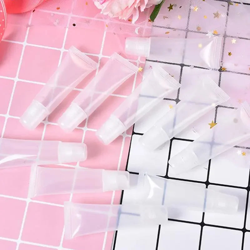 10-Pack Empty Lip Gloss & Lip Balm Tubes | 5/10/15ml Refillable Lip Gloss Containers QXL