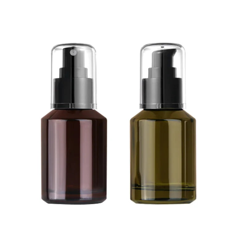 60ml Refillable Glass Lotion Bottle with Pump – Travel Size Cosmetic Pump Bottle QXL green Lotion Bottle Glass