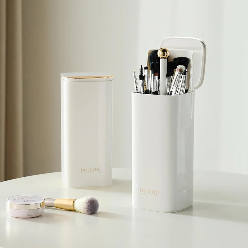 Auto-Lift Dustproof Makeup Brush Holder & Organizer Makeup Brush Holder QXL