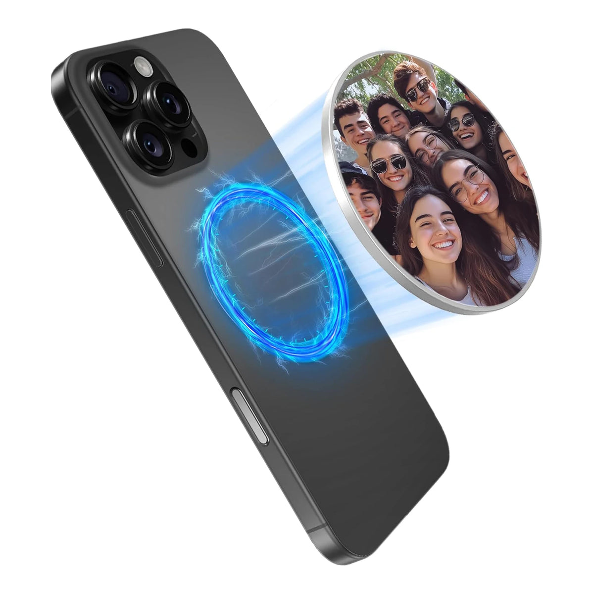 Magnetic Selfie Mirror for Back Camera | Wide Angle MagSafe Phone Camera Mirror QXL White