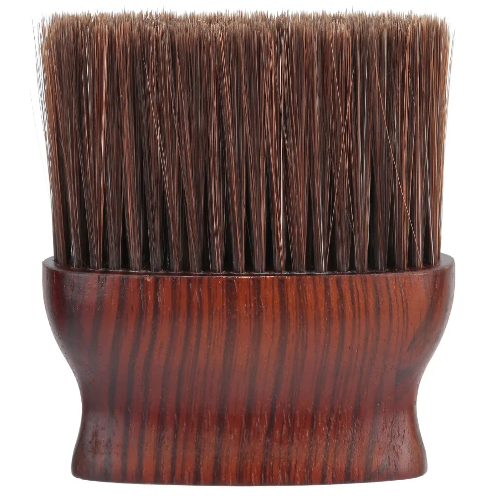 Rubberwood Barber Neck Duster Brush | Soft Nylon Bristles Barber Neck Brush QXL