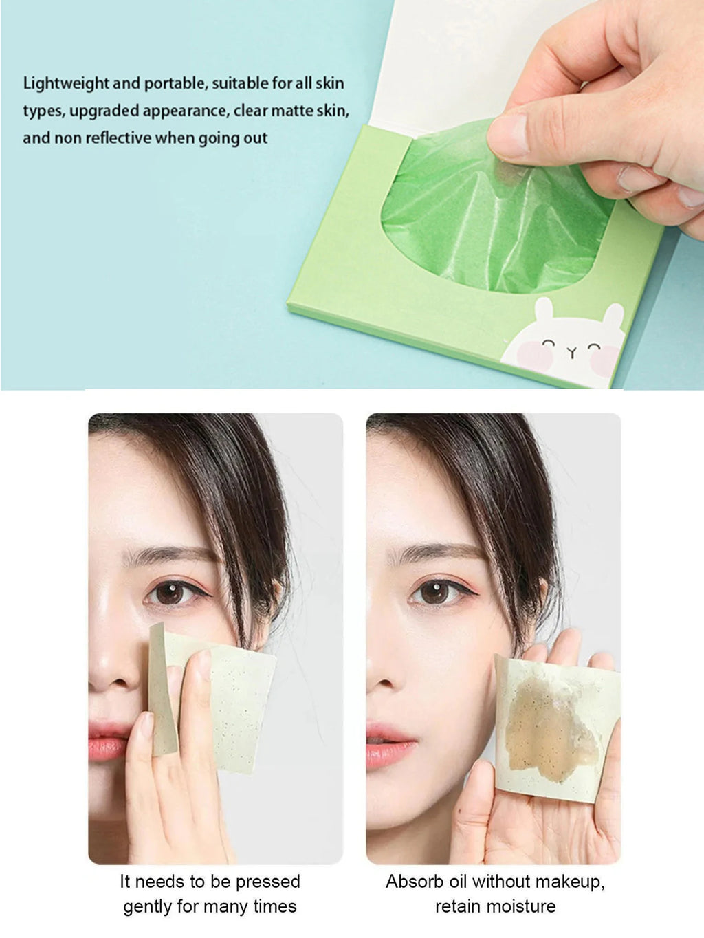100-Pack Facial Oil Absorbing Blotting Sheets | Define Beauty Facial Blotting Sheets QXL