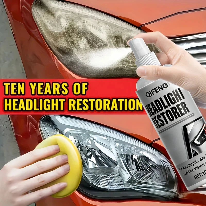 100ml Car Headlight Restorer Spray – Yellowing & Oxidation Remover Headlight Restorer Spray QXL