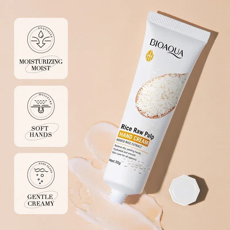 BIOAQUA Rice Hand Cream – Nourishing Deep Hydration 30g Hand Cream QXL