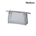 Nylon Mesh Cosmetic Bag | Zipper Pouch Small Medium Large Mesh Cosmetic Bag QXL B2