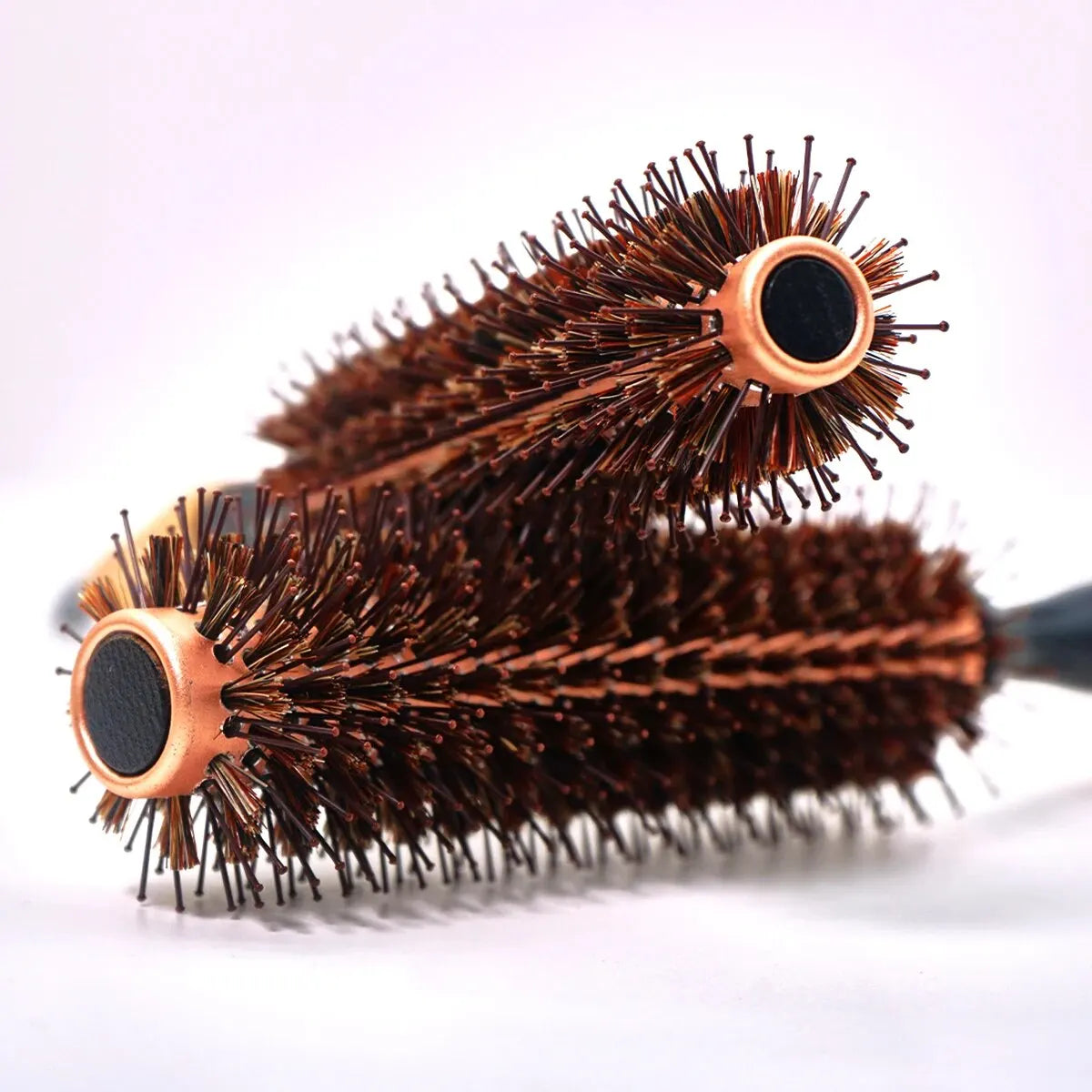 Wood Handle Boar Bristle Round Brush | Anti-Static Styling Boar Bristle Round Brush QXL