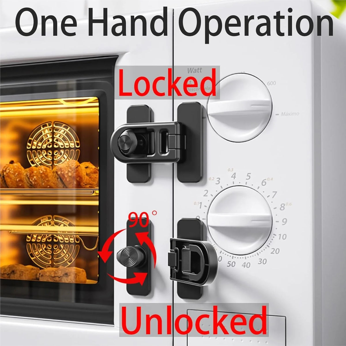 Child Safety Lock for Fridge, Freezer & Oven | Baby Proofing Child Safety Lock QXL