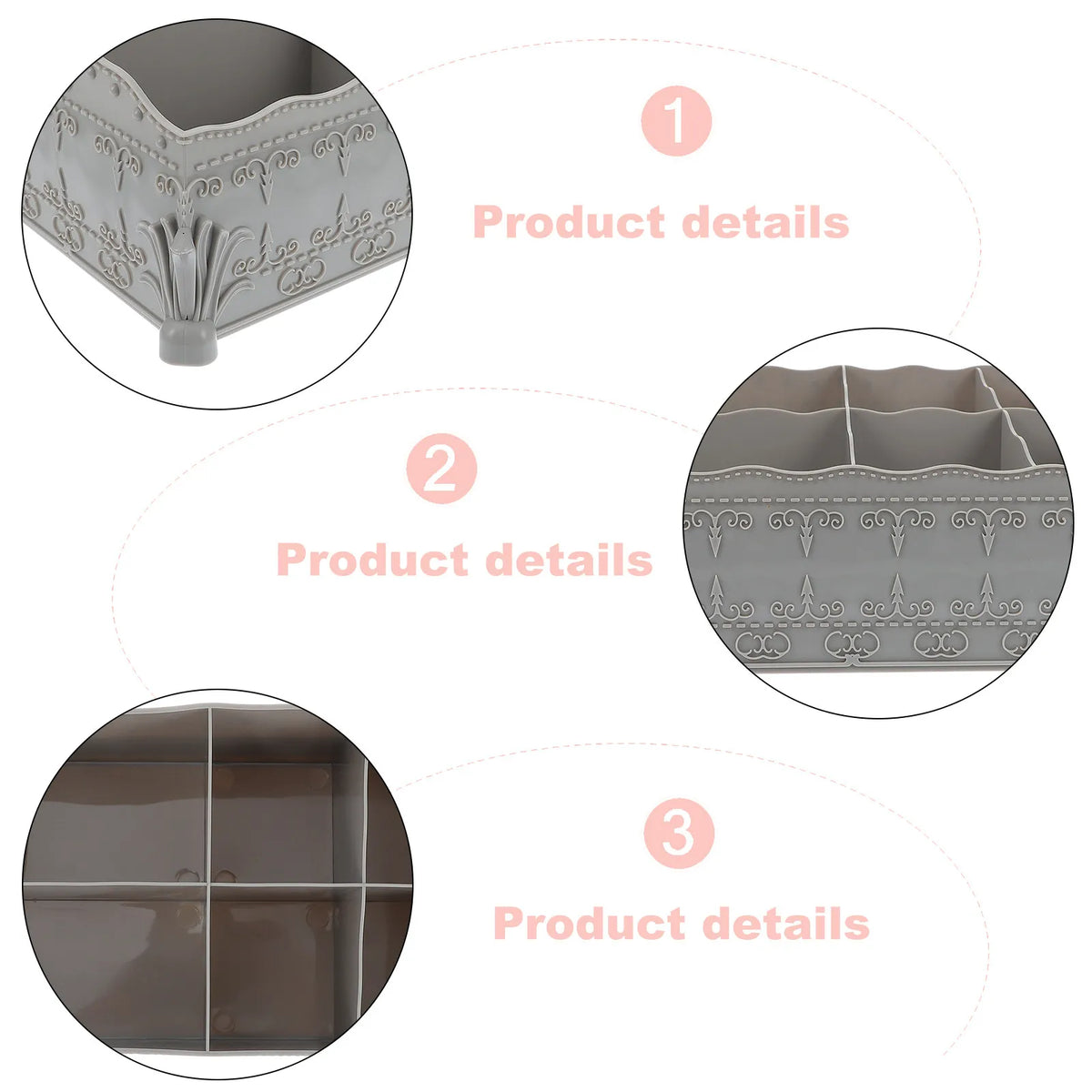 2-Pack Vintage Nail Art Storage Boxes | Desktop Organizer Nail Storage Organizer QXL