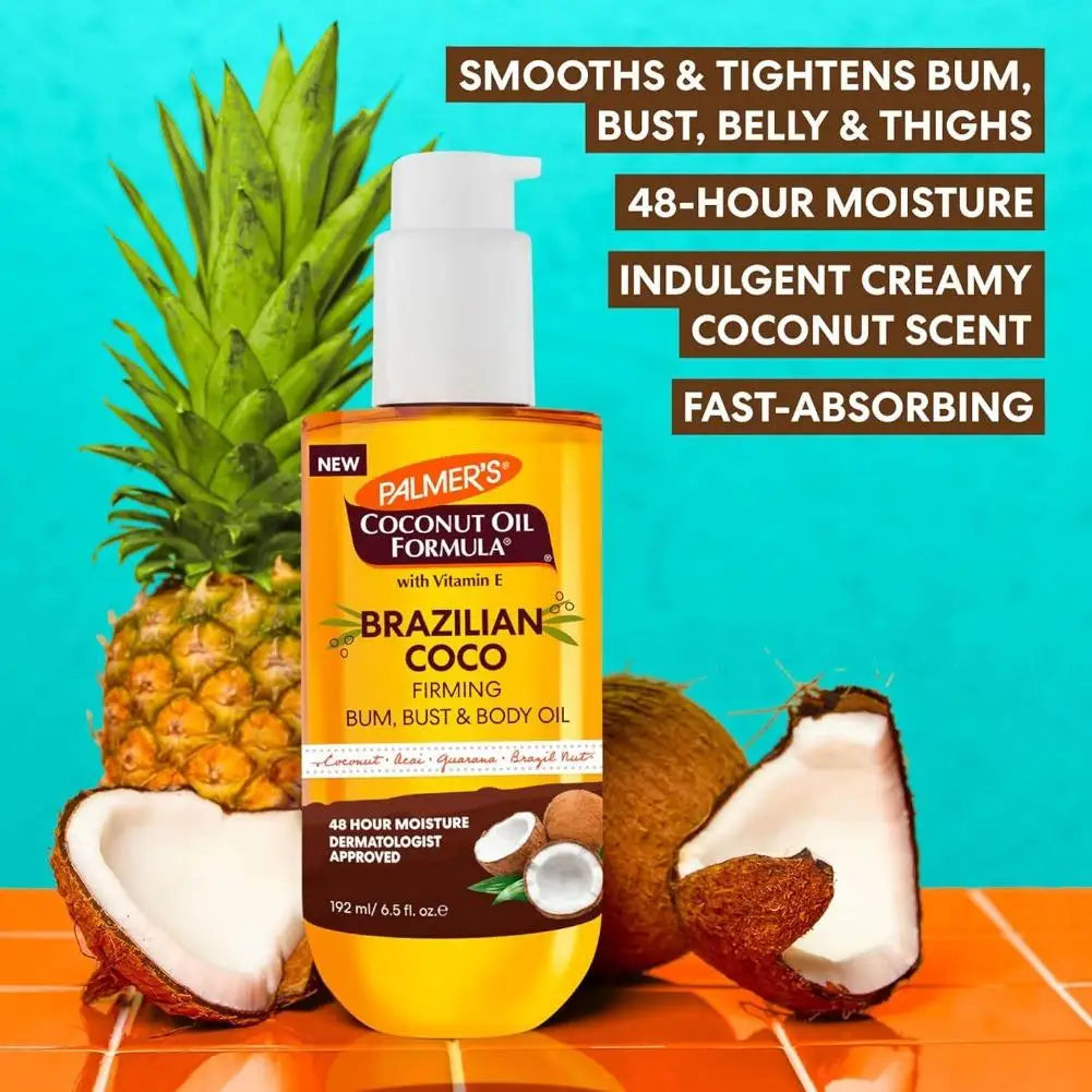 192ml Coconut Oil & Vanilla Body Oil – Deep Moisturizing Skin Body Oil QXL