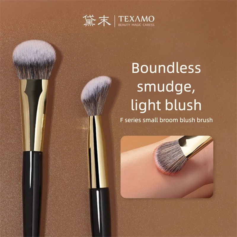 Texamo Slope Blush & Contour Brush | Powder Cream Dotting Contour Makeup Brush QXL