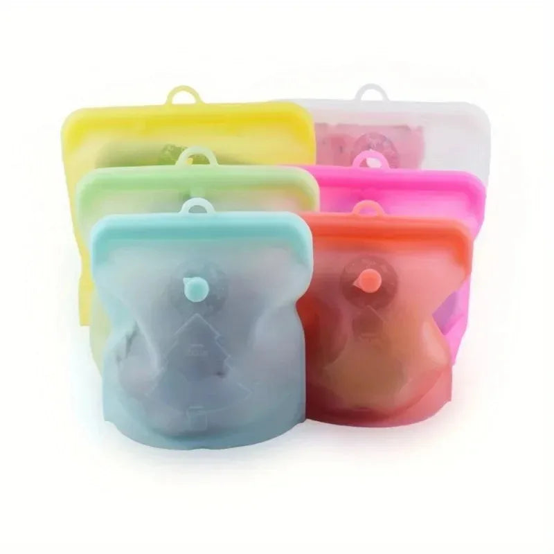 Silicone Vacuum Self-Sealing Food Storage Bag | Microwave Safe Food Storage Bag QXL