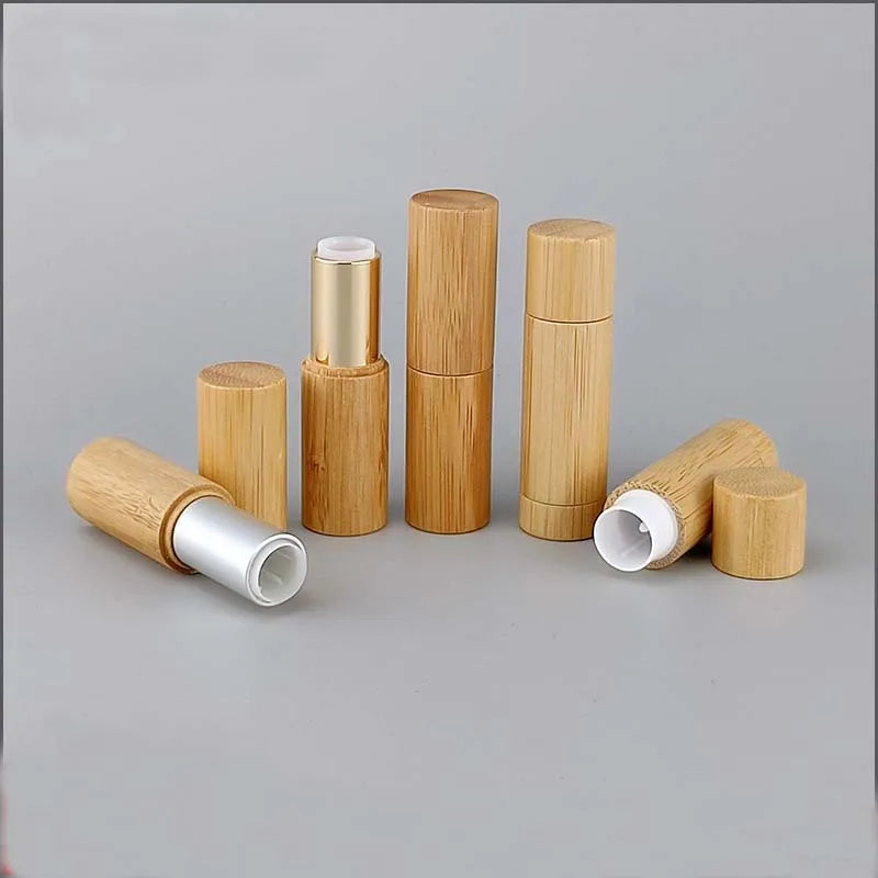 Bamboo Refillable Lipstick Tube | Eco-Friendly DIY Container 5ml Refillable Lipstick Tube QXL