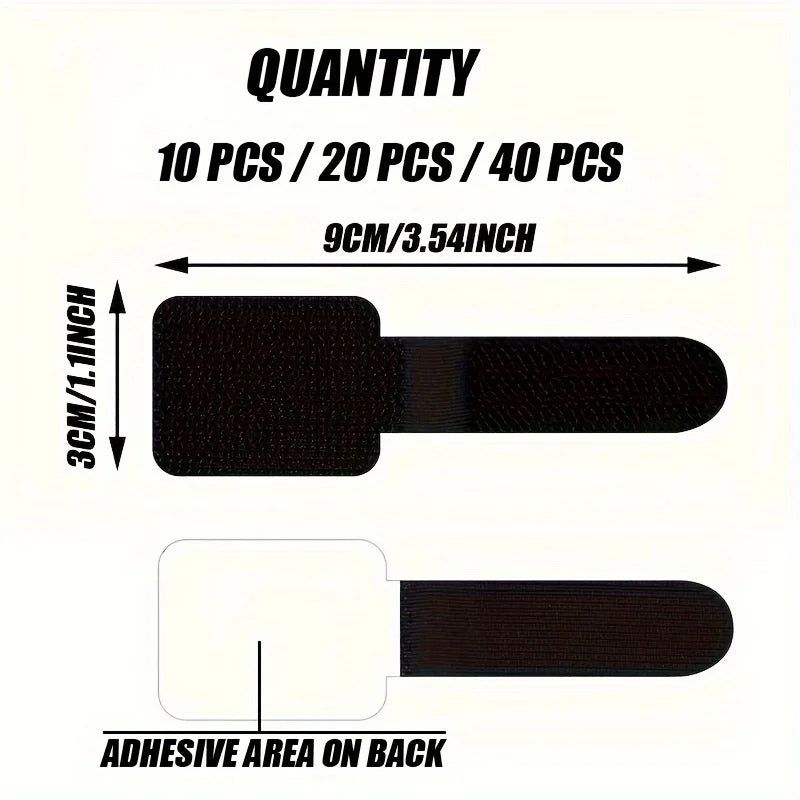 Reusable Self-Adhesive Cable Organizer Nylon Fastening Tape Cable Organizer Tape QXL