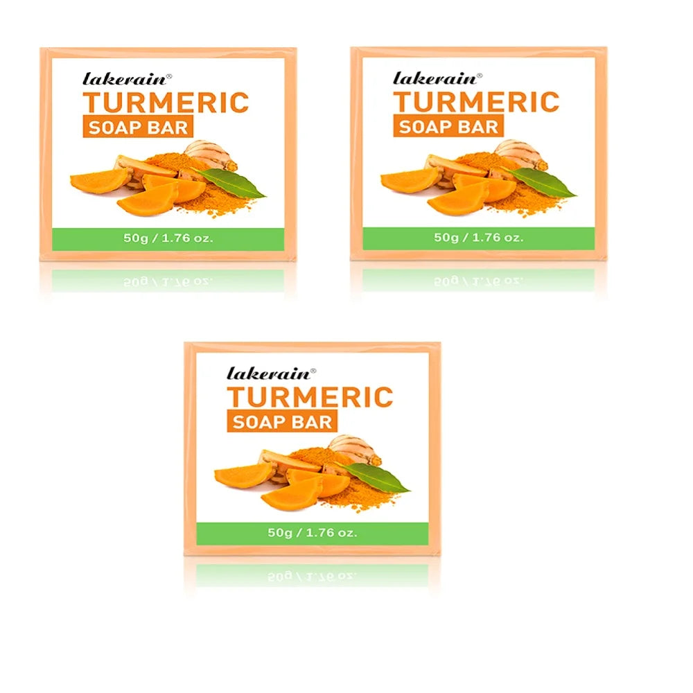 Turmeric Kojic Acid Soap Bar | Natural Exfoliating Skin Cleanser Natural Soap Bar QXL 3pcs