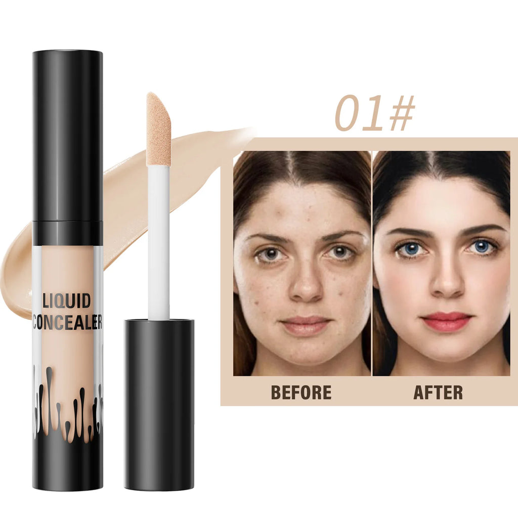 Hello Kiss 3D Tattoo Concealer – Moisturizing Full Coverage Liquid Concealer QXL 01 3ml