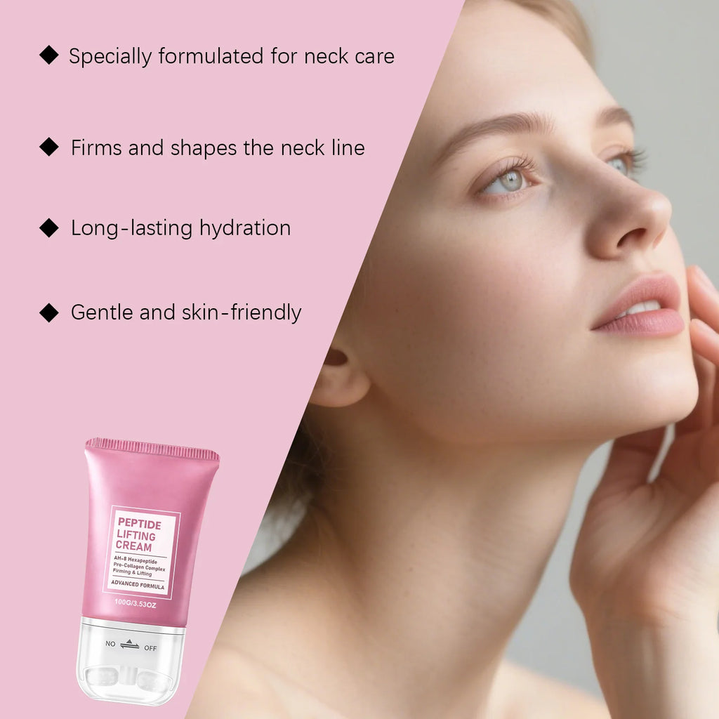 Firming Neck Cream with Roller Massager – Lifting & Brightening Neck Firming Cream QXL