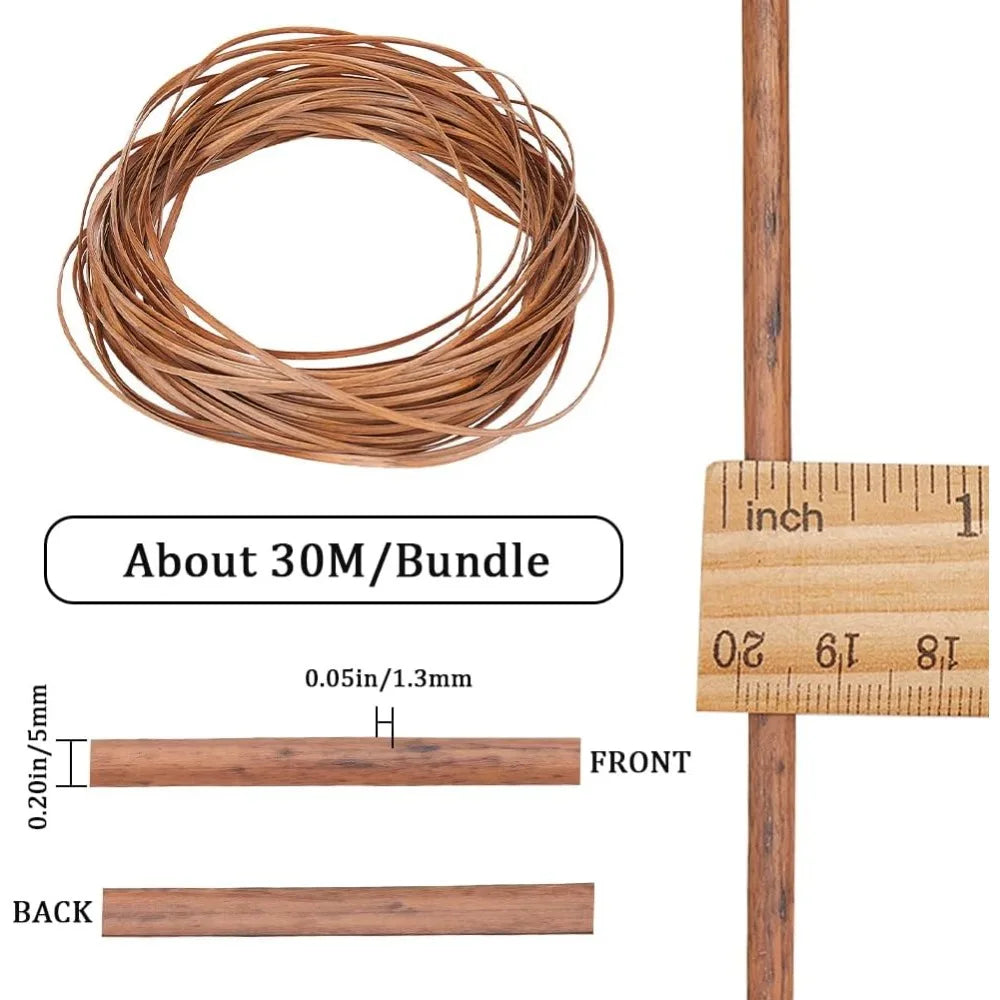 5mm x 30m Plastic Rattan Weaving Strip | Wicker Repair Kit Rattan Weaving Strip QXL