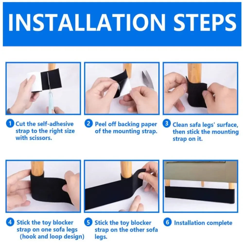 Sofa Toy Blocker Baffle | Nylon Adhesive Strap 3/6/10M Furniture Gap Blocker QXL